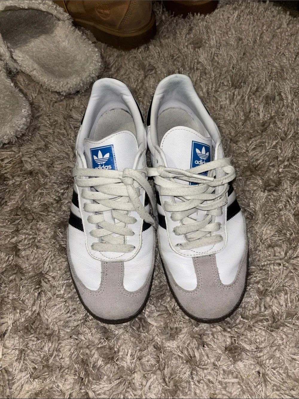 adidas Samba White Black Gray Low-Top Sneakers NO BOX